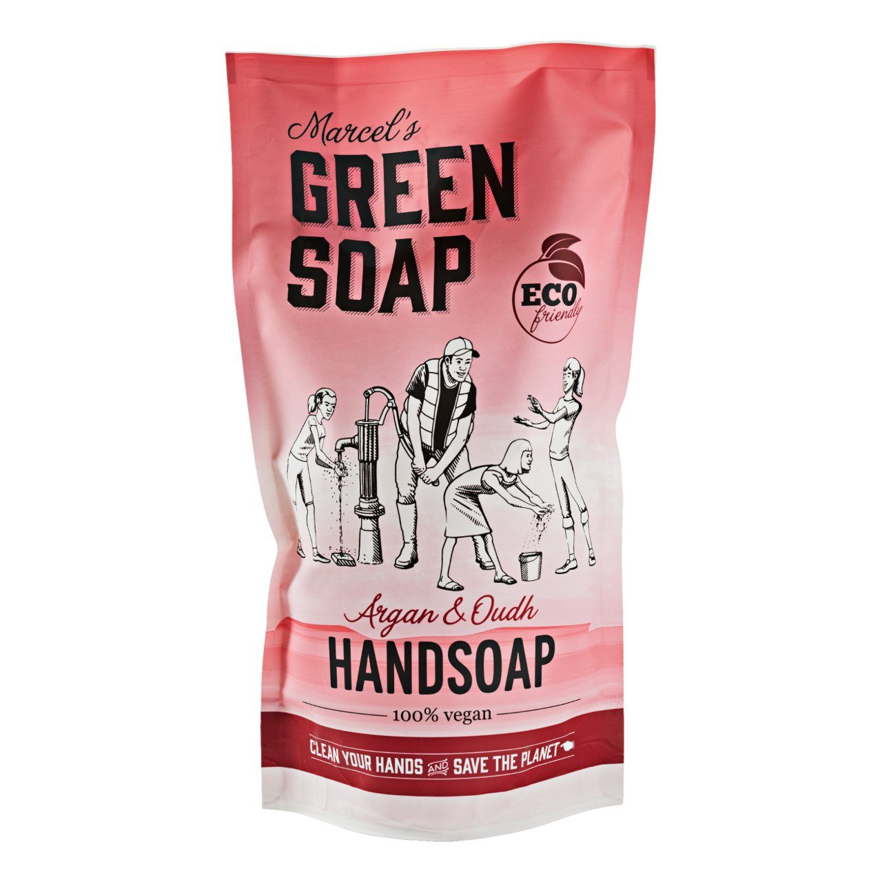 Marcel's Green Soap Handsoap argan and oudh refill 50 cl