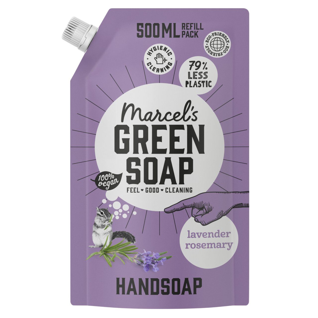 Marcel's Green Soap Handsoap lavender and rosemary refill 50 cl