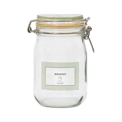 Geredde weckpot van 1140 ml met ring