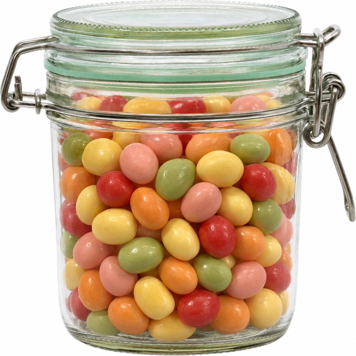 Geredde weckpot van 530 ml, gevuld met pinballs (impressie)
