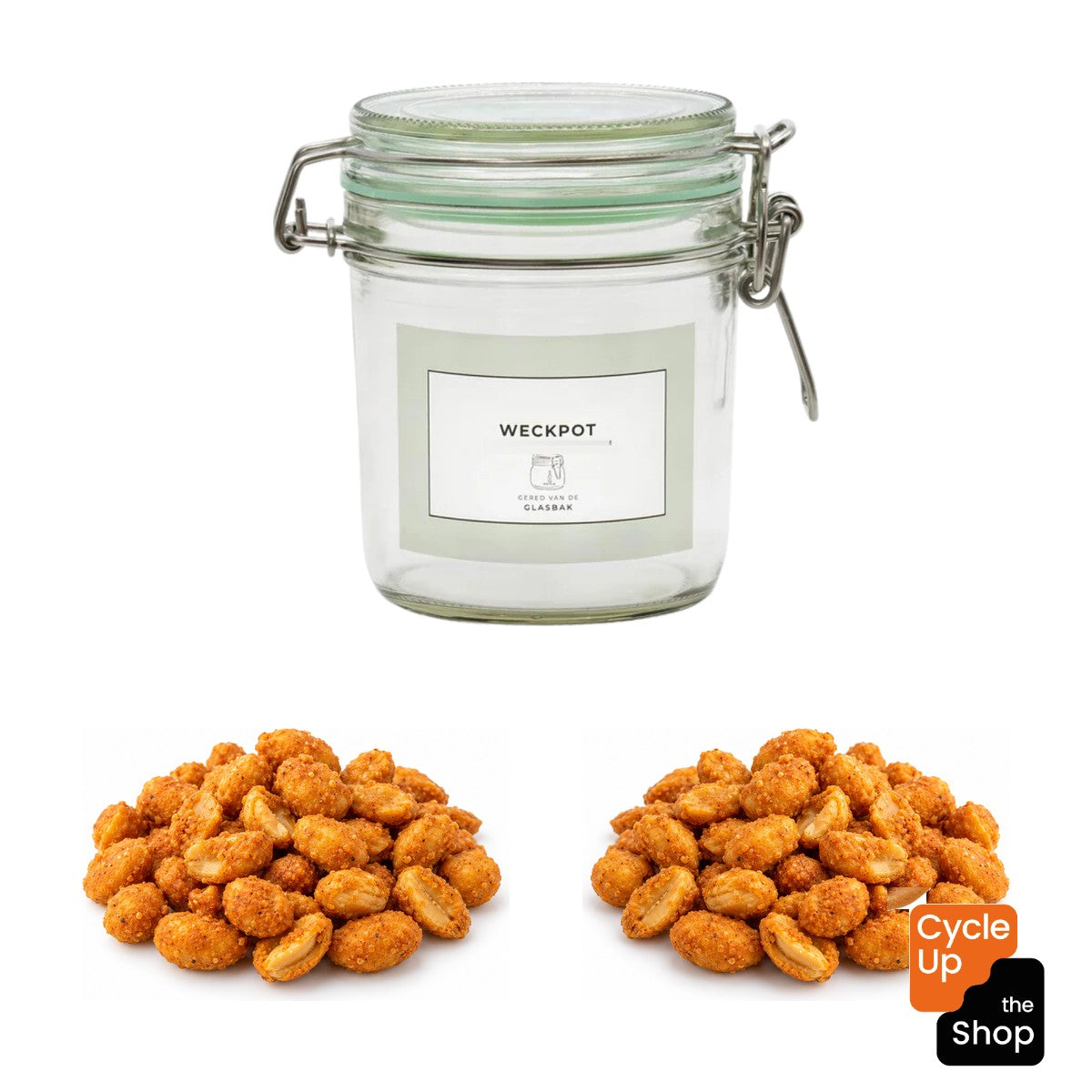 Geredde weckpot van 530 ml met borrelnoten