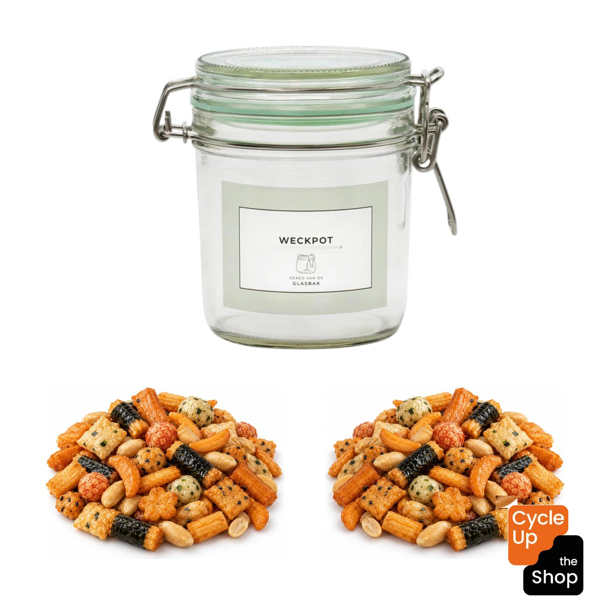 Geredde weckpot van 530 ml met Japanse mix