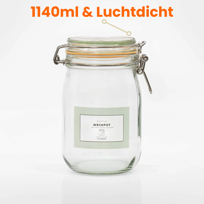 Geredde weckpot van 1140 ml, vierde foto