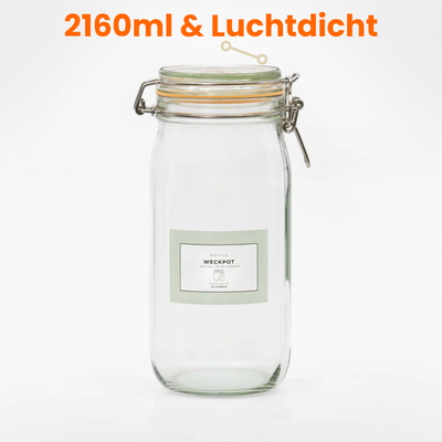 Grote geredde weckpot van 2160 ml, vierde foto